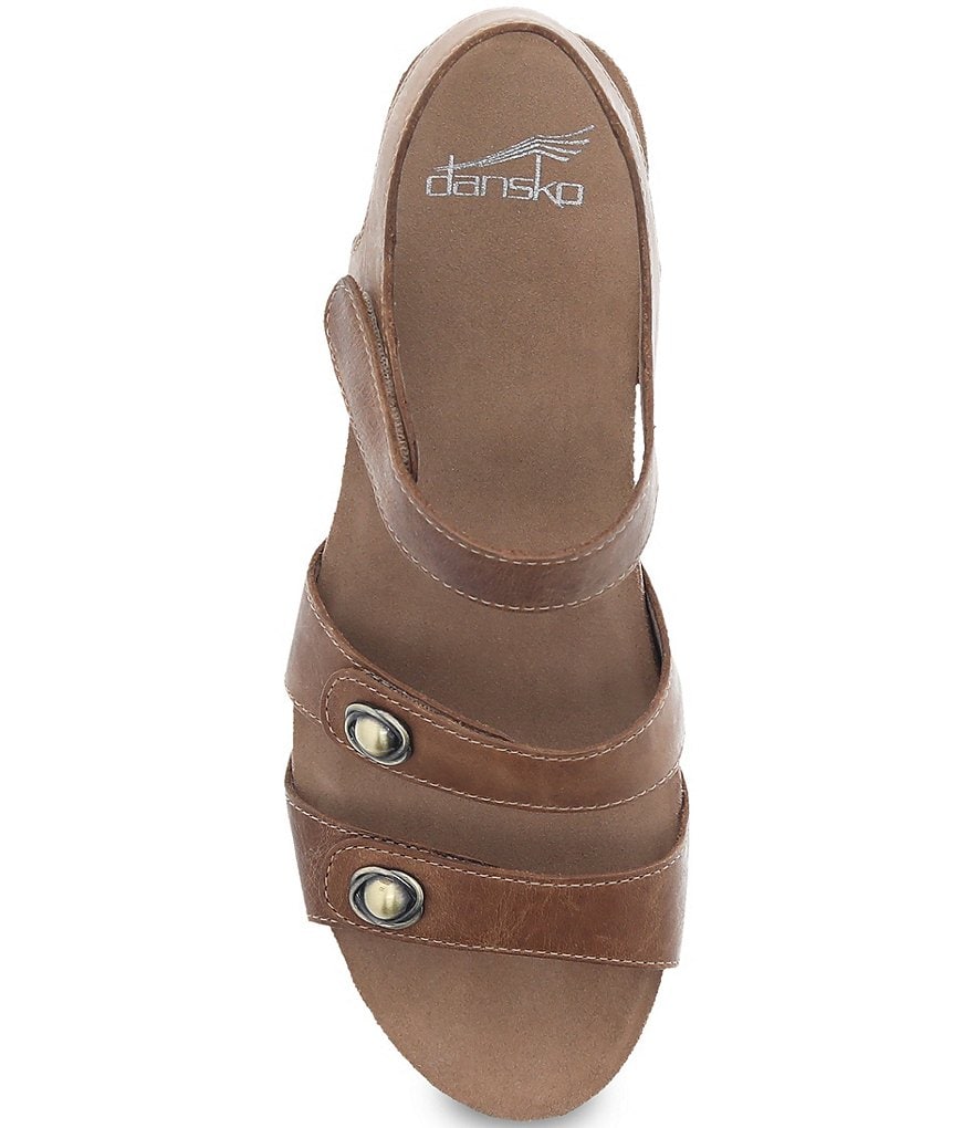 Dansko Savannah Banded Leather Wedge Sandals