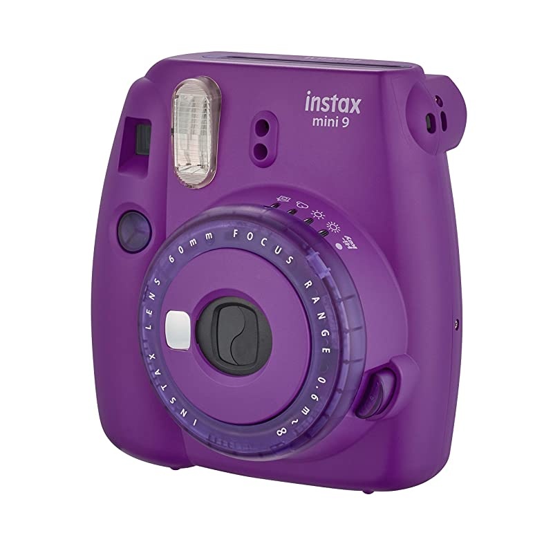 Mini 9 Instant Camera with Clear Accents Purple