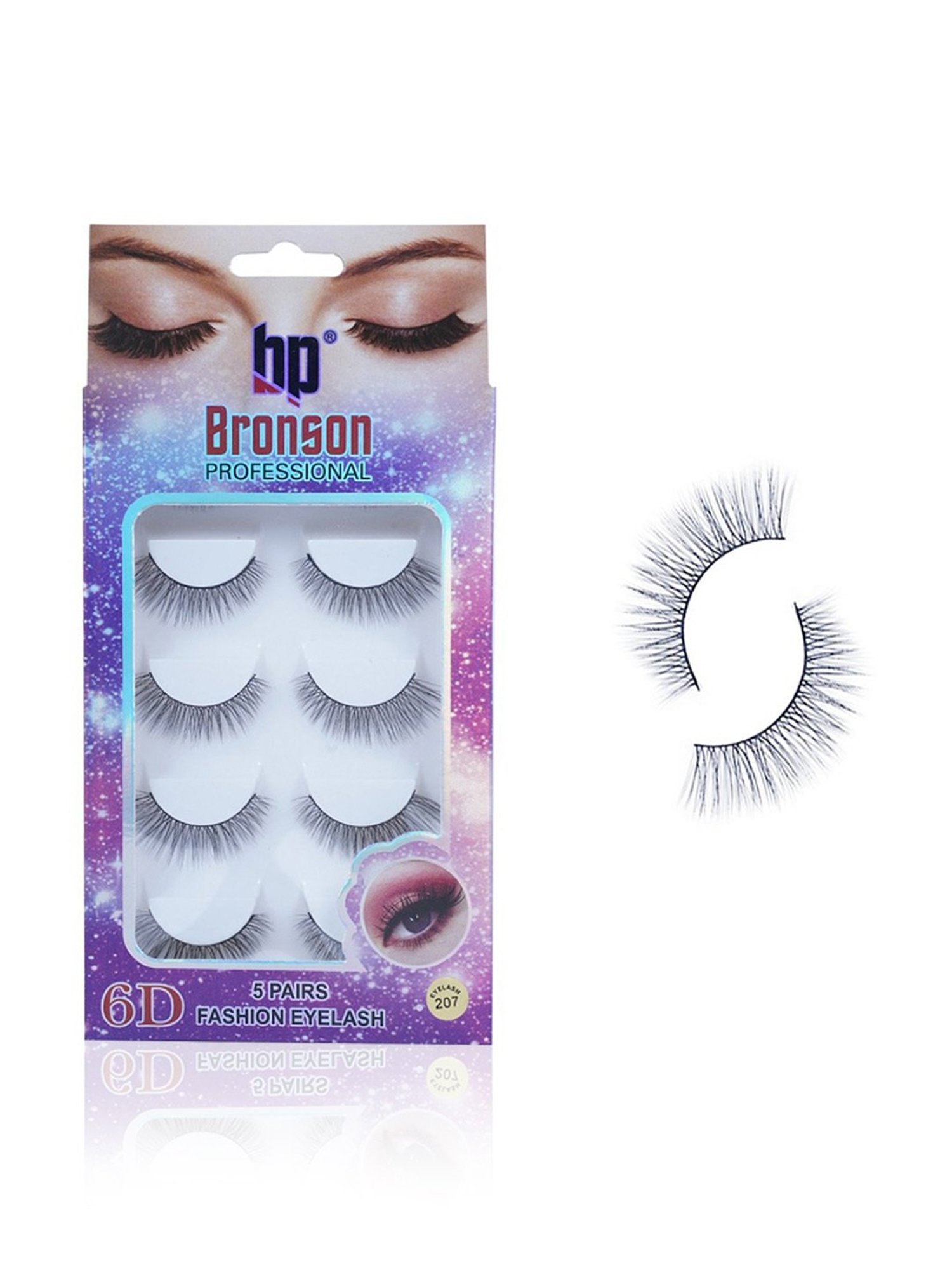 Bronson Professional 6D Fashion Eyelash 207 - Set of 5