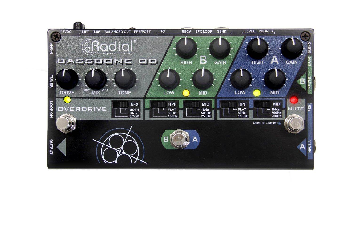 Radial Engineering Bassbone OD Bass Preamp with Overdrive