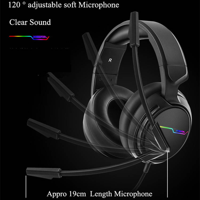 USB 7.1 Surround Sound Gaming Headset for PC Gamer Xiberia V20 /3.5mm Bass casque Game Headset for PS4/New Xbox One/Mac With Mic