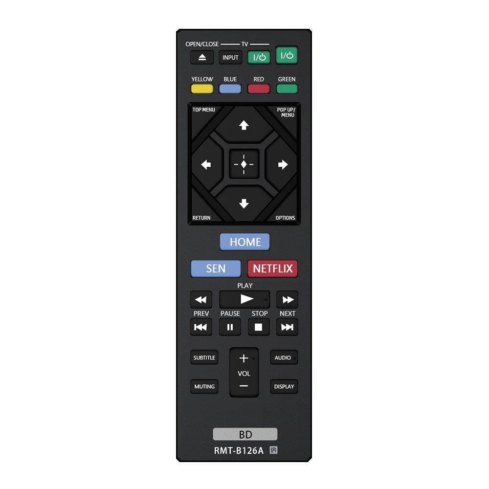 Gvirtue Replacement Lost Remote RMT-B126A For Sony Blu-Ray Player BDP-BX120, BDP-BX320, BDP-BX520, BDP-BX620, BDP-S1200, BDP-S2200, BDP-S3200, BDP-S5200, BDP-S5200/D, BDP-S6200, BDP-S2100 etc