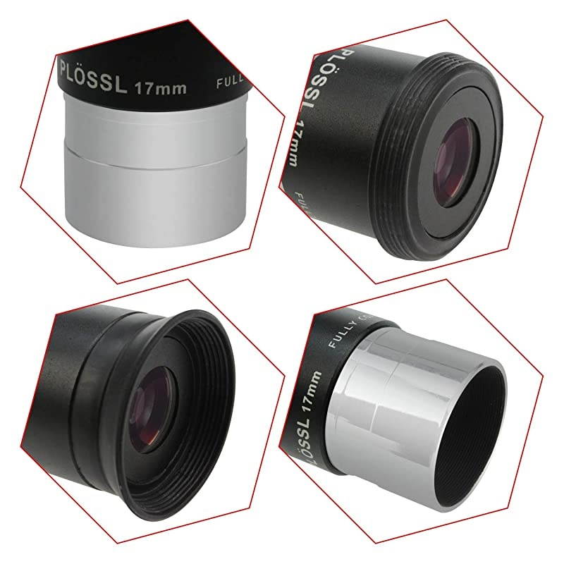 125quot 17mm Plossl Telescope Eyepiece 4Element Plossl Design Threaded for Standard 125inch Astronomy Filters