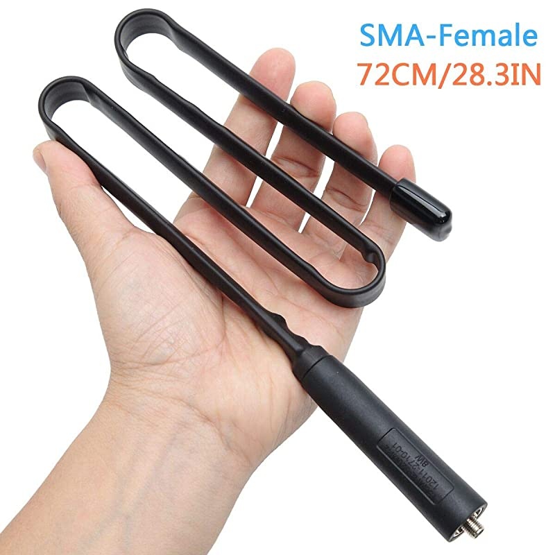 72CM283 Inch Length  SMAFemale Dual Band 144430Mhz Foldable CS Tactical Antenna for Baofeng UV5R UV82 BFF8HP BF888S Ham Two Way Radio