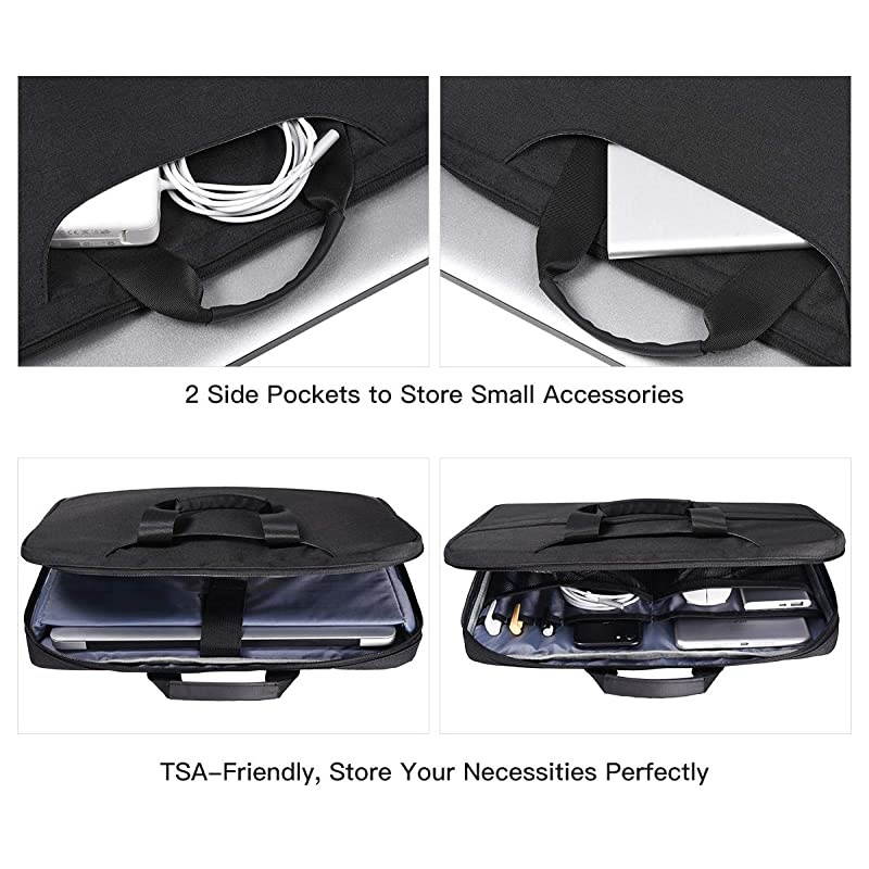 Inch Waterproof Laptop Sleeve Men Women Briefcase with Organizer for Dell Inspiron 13 5000 Lenovo Yoga C930 139 Acer Chromebook 14 Surface Book 135 HP ASUS Chromebook Carring CaseBlack