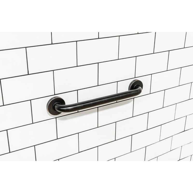 16" Concealed Flange ADA Compliant Grab Bar Oil Rubbed Bronze - evekare