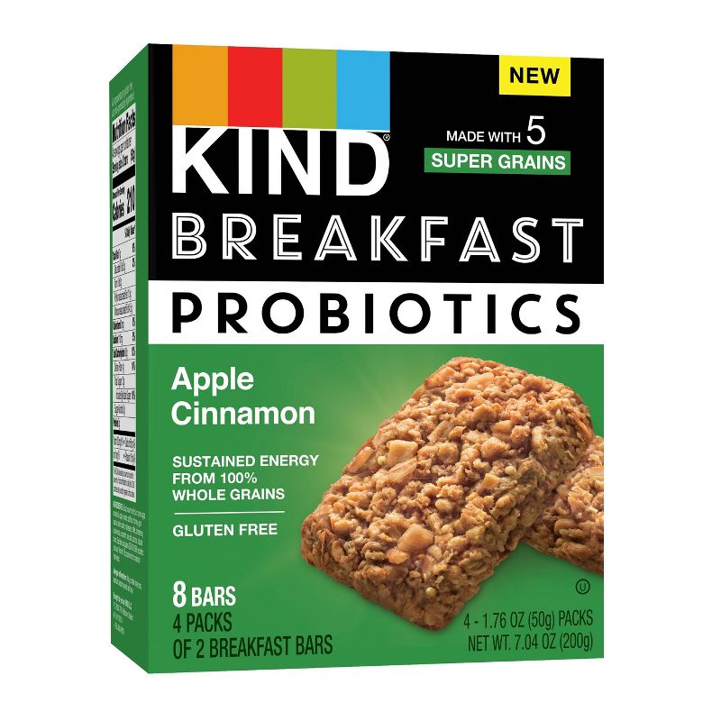 KIND Breakfast Probiotics Apple Cinnamon Bars - 7.1oz/8ct