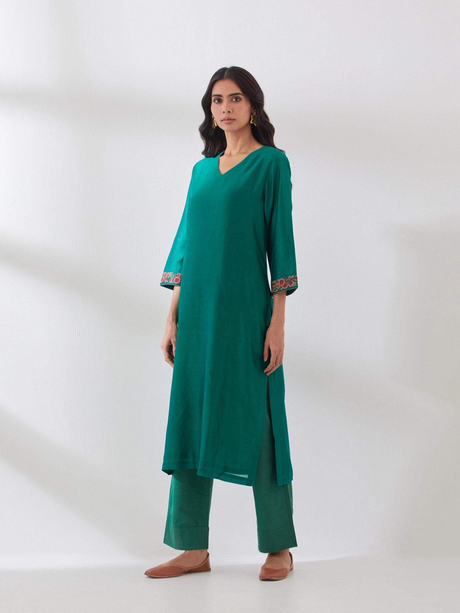 Smriti Gupta Pesas Botton Green Kurta
