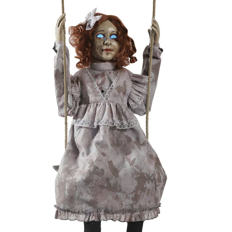 Swinging Doll Animated Halloween Decorative Holiday Scene Prop