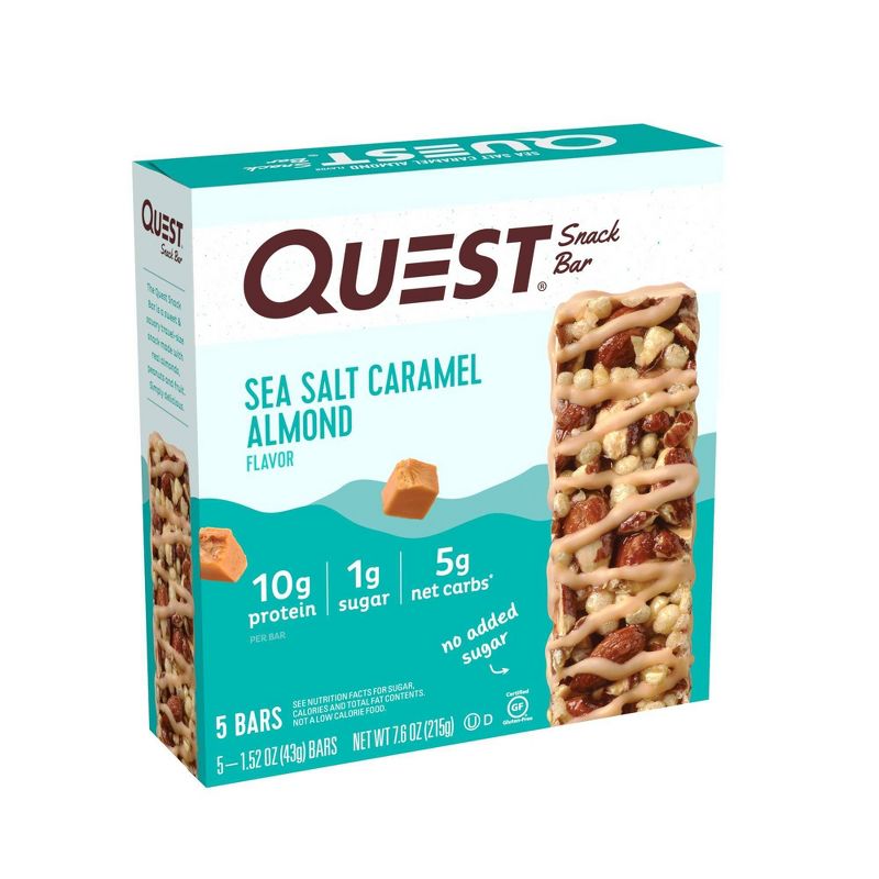 Quest Sea Salt Caramel Almond Snack Bar - 5ct/7.6oz