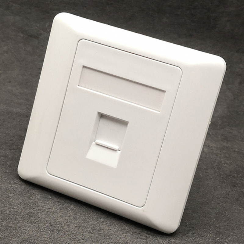 10 units - 1 Port Wallplate For RJ11 RJ45 Socket Wall Mount Faceplate,RJ45 Network Keystone Telephone Jacks Panel 86x86mm