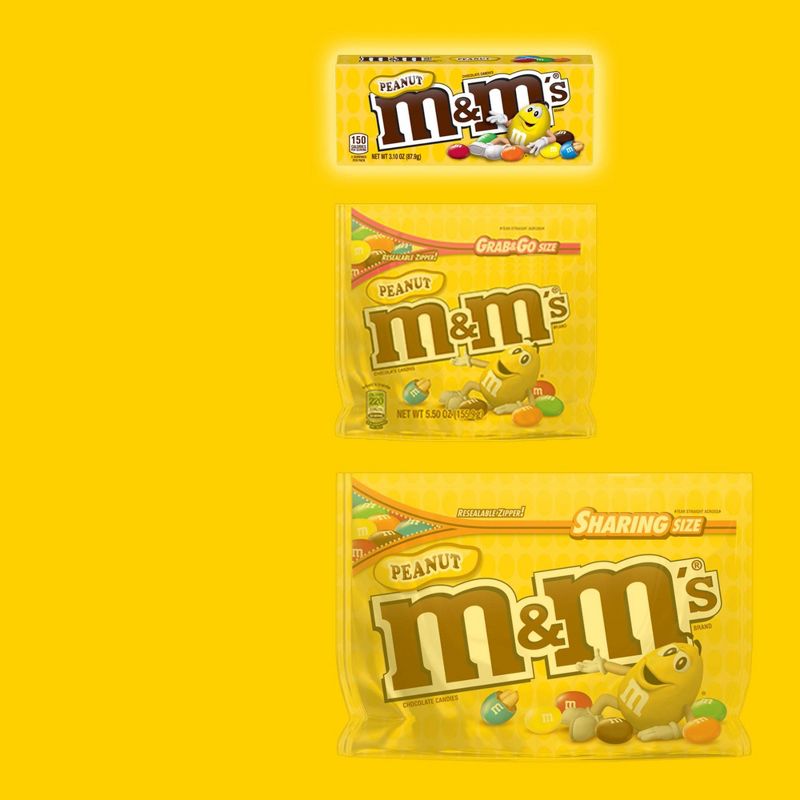 M&M's Peanut Milk Chocolate Candies - 3.1oz