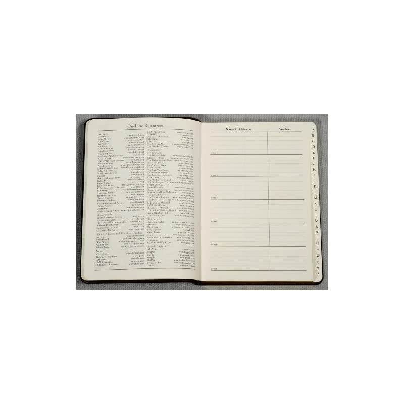 7 Inch Leather Bound Desk Address Book Genuine Calfskin Leather 1400 Entries British Tan