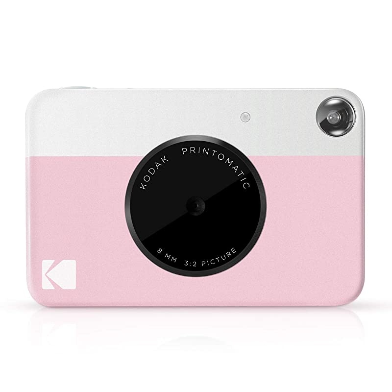 KODAK Printomatic Digital Instant Print Camera Full Color Prints On  2x3 StickyBacked Photo Paper Pink Print Memories Instantly