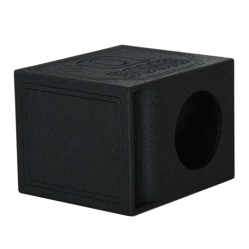 Q Power QBomb Single 12" Vented Port Subwoofer Box w/ Bedliner Spray (2 Pack)