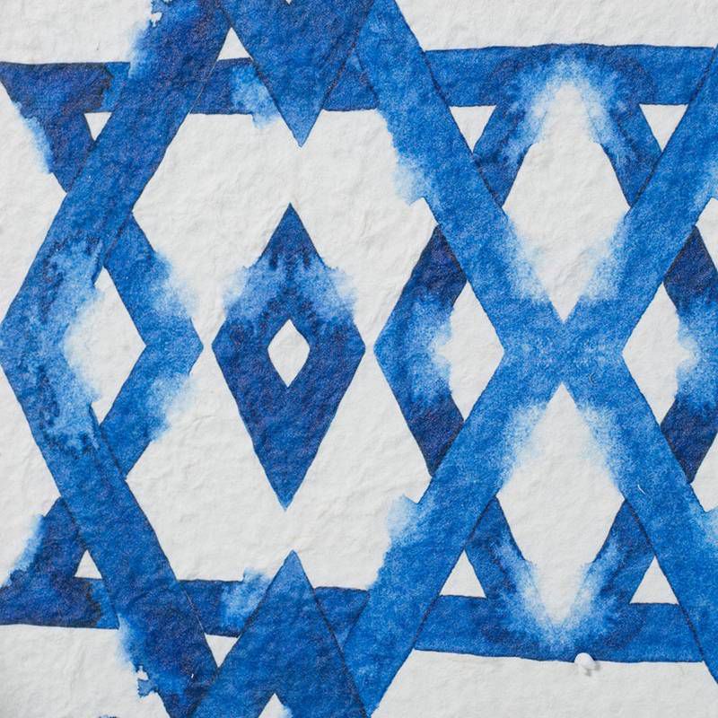 Set of 2 Decorative Wall Arts White/Indigo - A&B Home