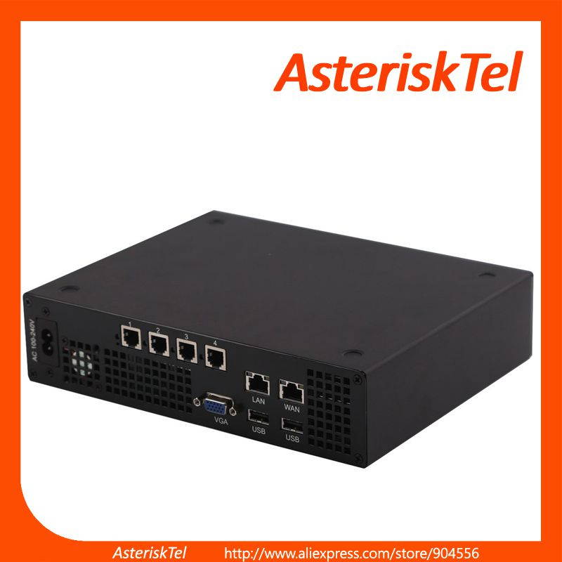 VoIP PBX with 4 FXO Ports Based on Sangoma FreePBX,SIP Phone System IP Telephone Solution,VoIP Call Center,,IP PBX with 4 Port Asterisk Card