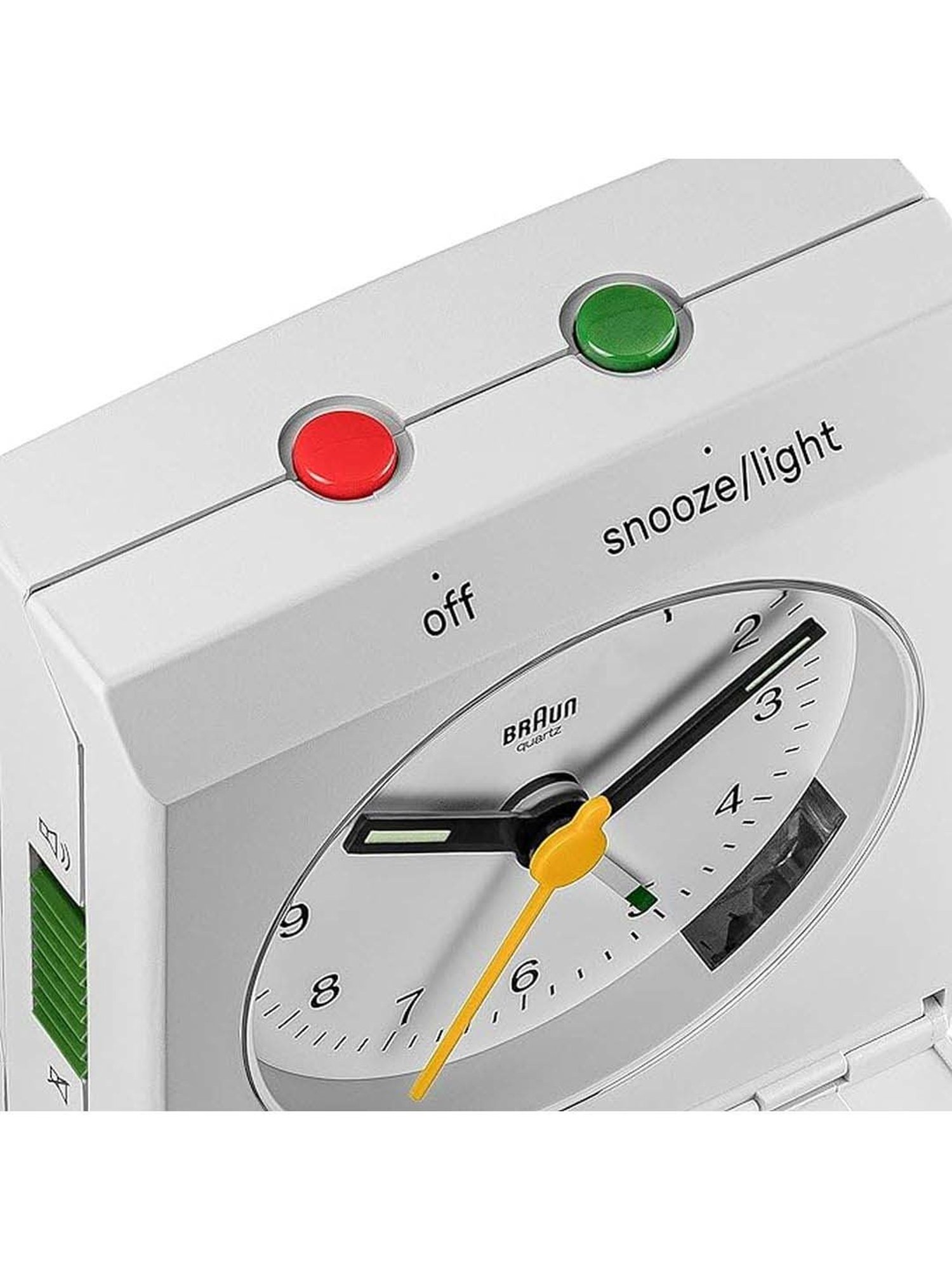 Braun White Classic Analog Alarm Clock
