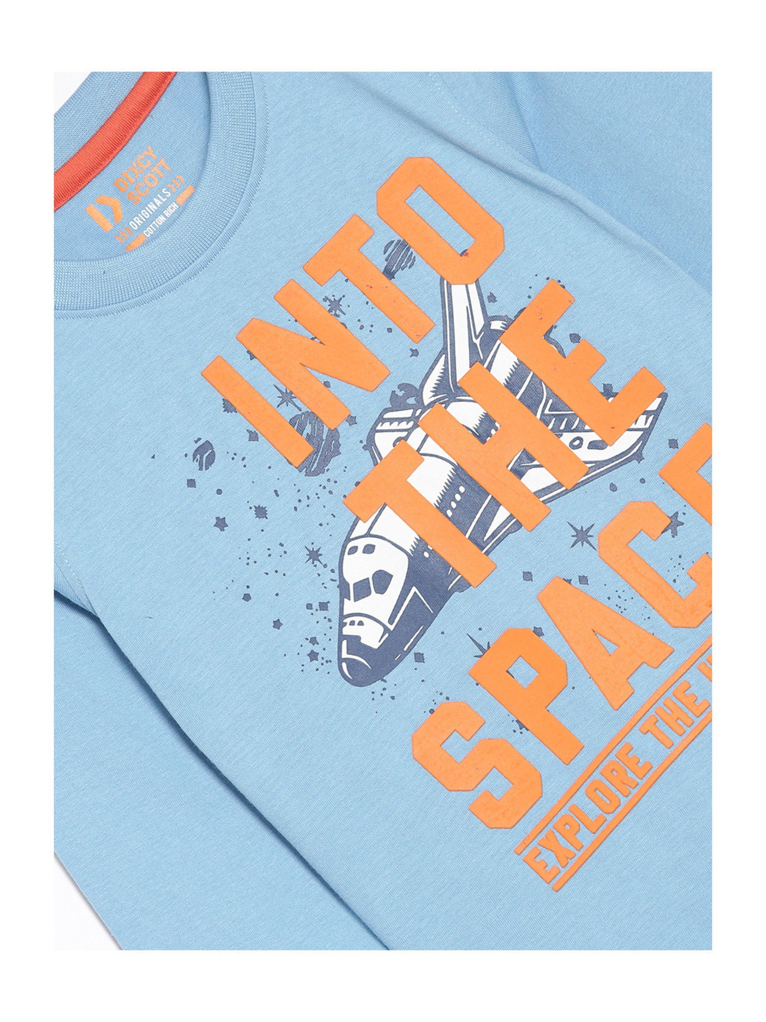 Dixcy Scott Originals Kids Blue Graphic Print Full Sleeves T-Shirt