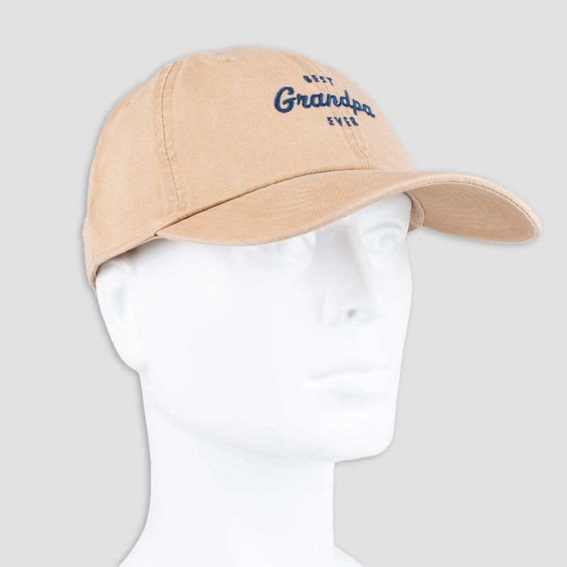 Wemco Men's Father's Day Best Grandpa Ever Baseball Hat - Khaki One Size