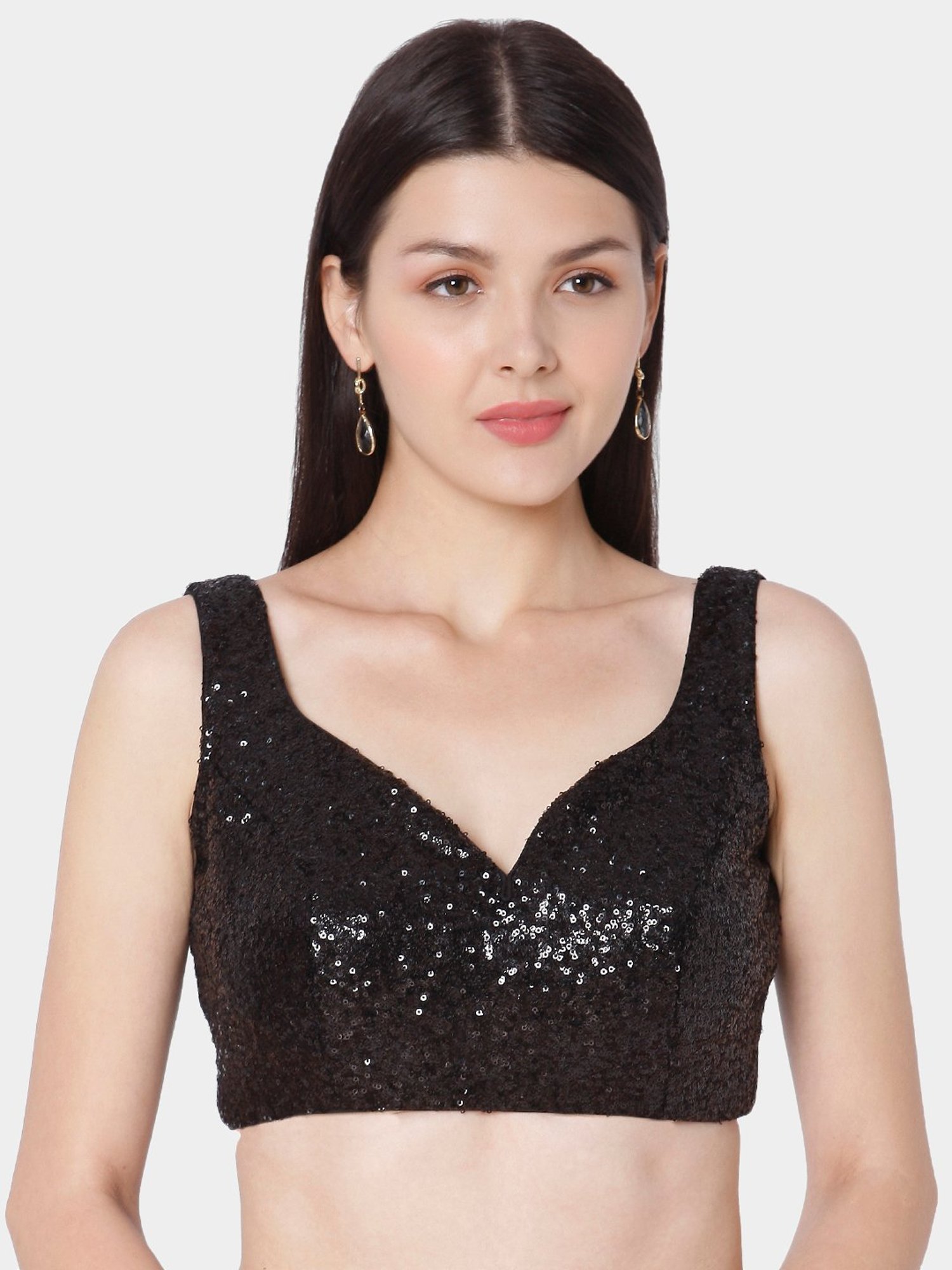 Salwar Studio Black Embellished Blouse