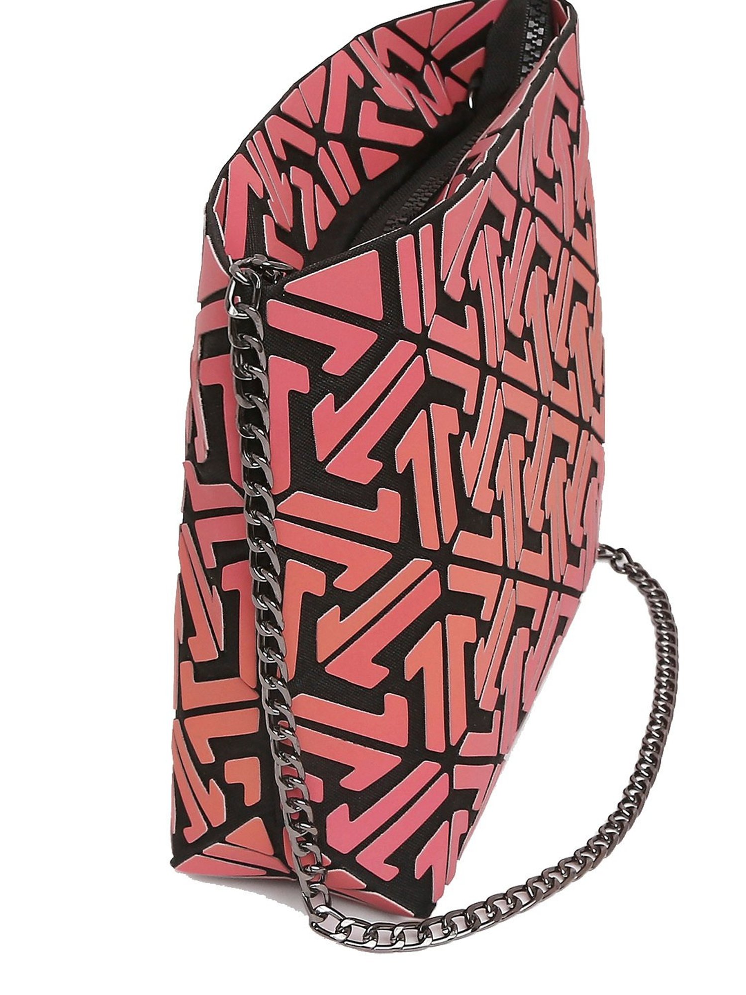 Baomi Peach Textured Medium Sling Handbag