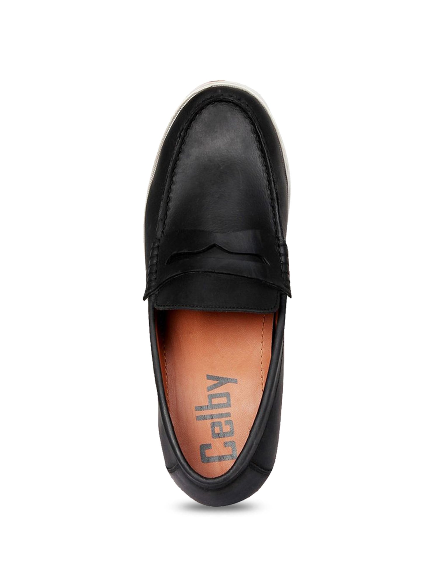 Celby Men's Height Increasing Black Casual Loafers