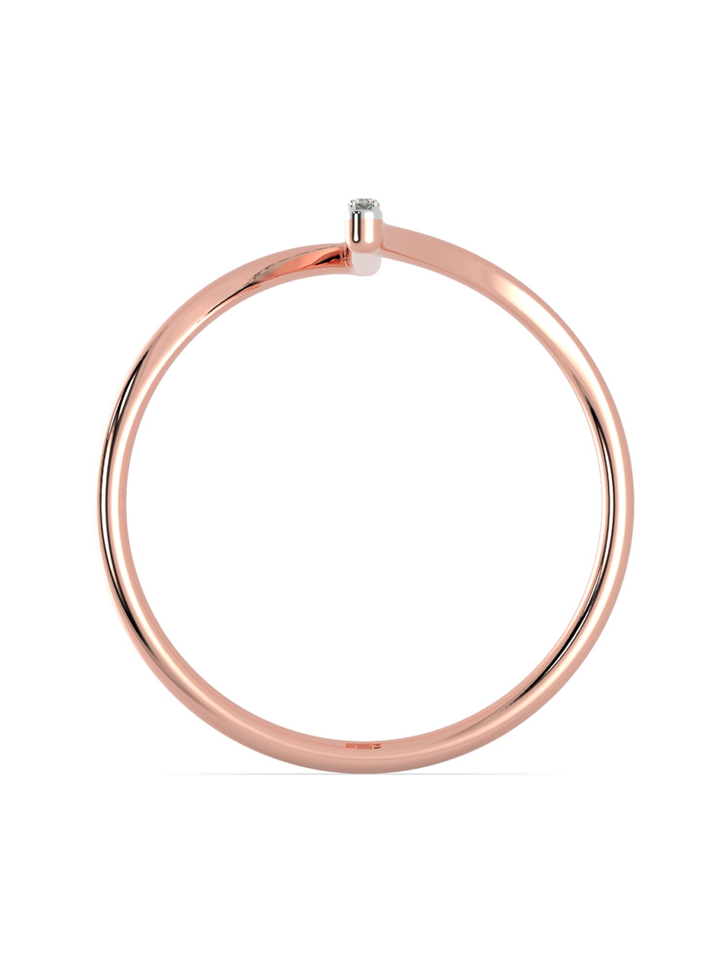 Mia By Tanishq Nature's Finest 14k Yellow Zigzag Treasures Gold Diamond Ring