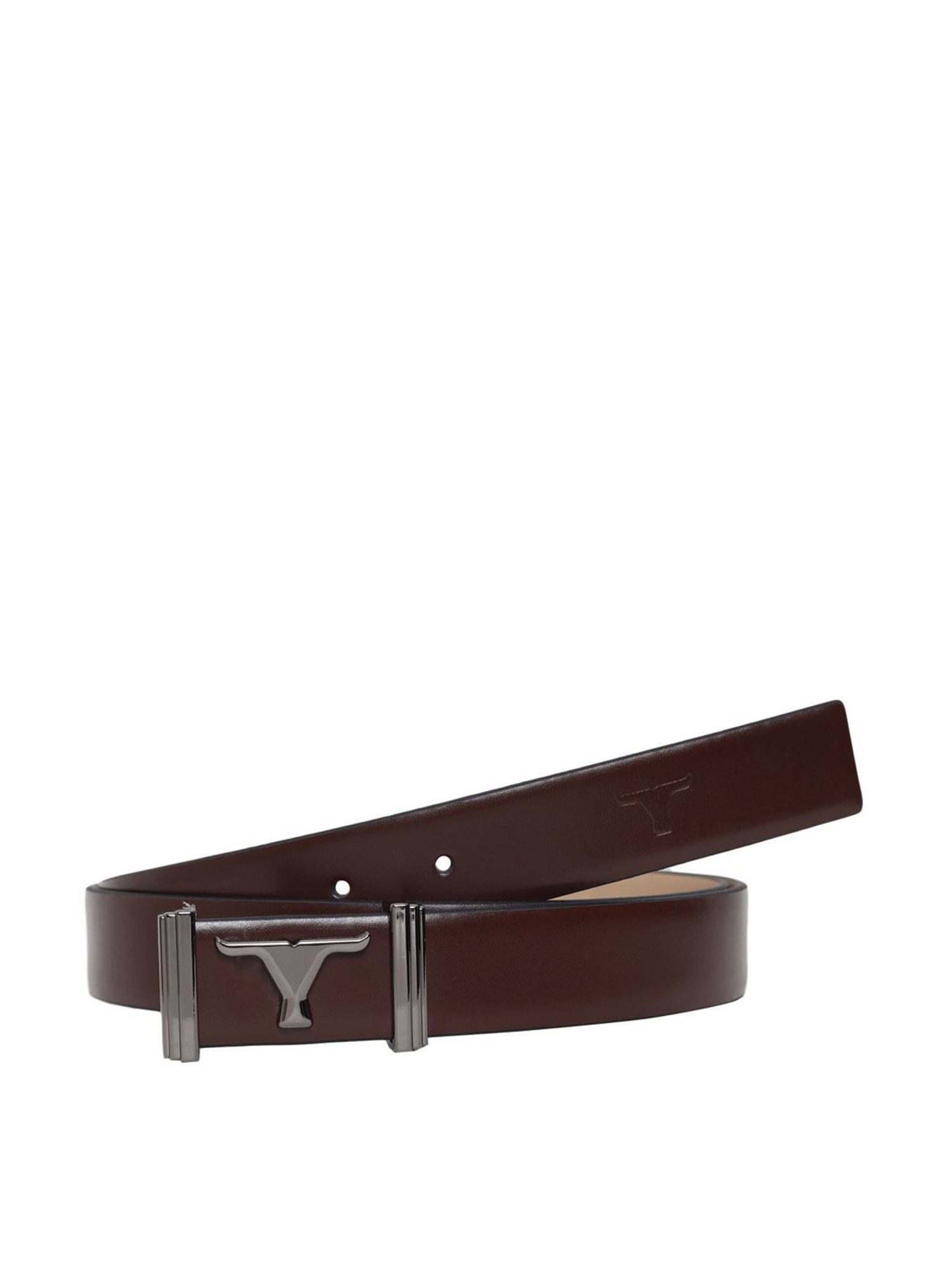 Bulchee Brown Leather Solid Waist Belt