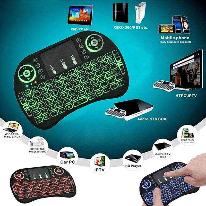 Mini Wireless Keyboard Backlit 2.4GHz USB Handheld Remote Control Keyboard for Smart TV, Laptop, PC, Tablet, X-box, Android TV Box