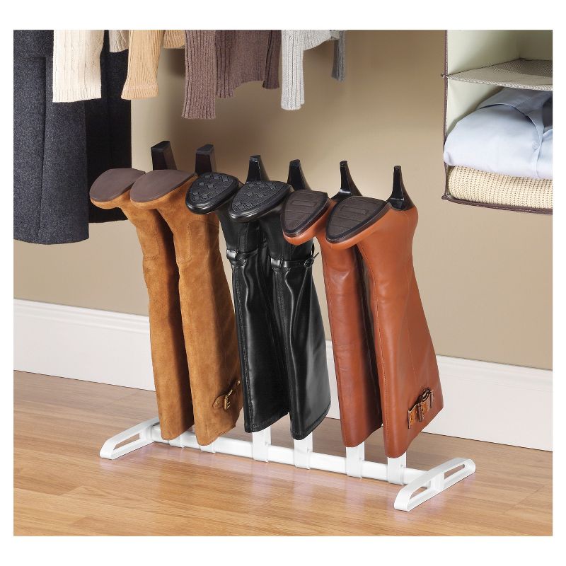 Whitmor 3-Pair Boot Rack White