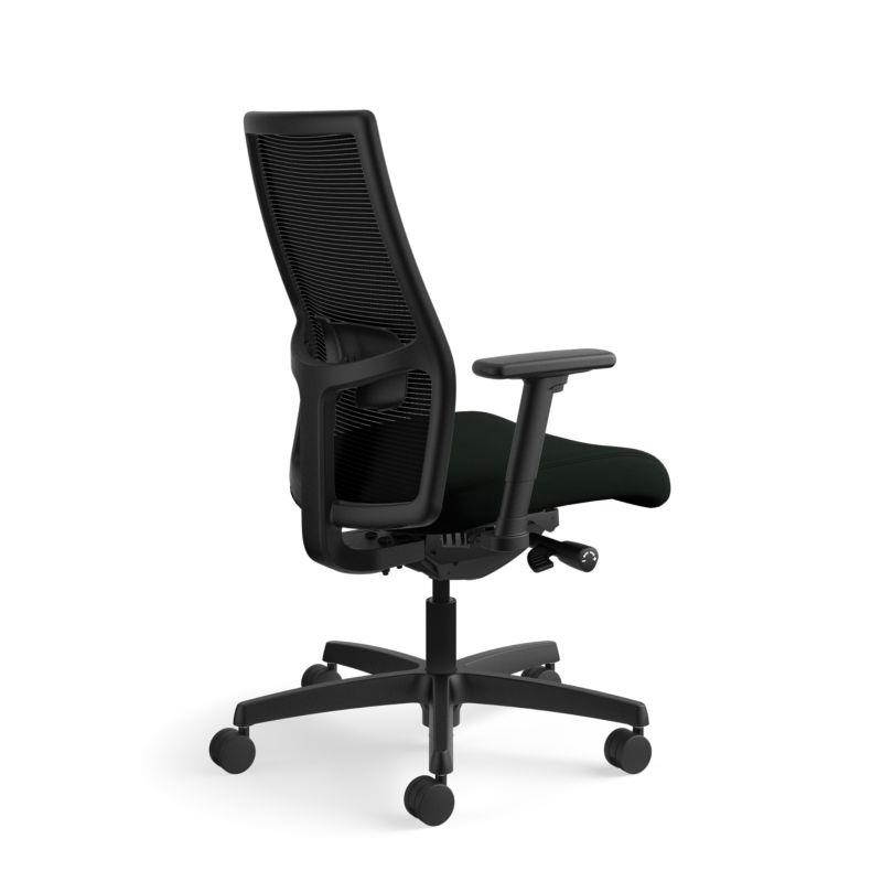 HON Ignition 2.0 Mid-Back Task Chair Mesh Back Black Fabric 12M2AMLU10TK