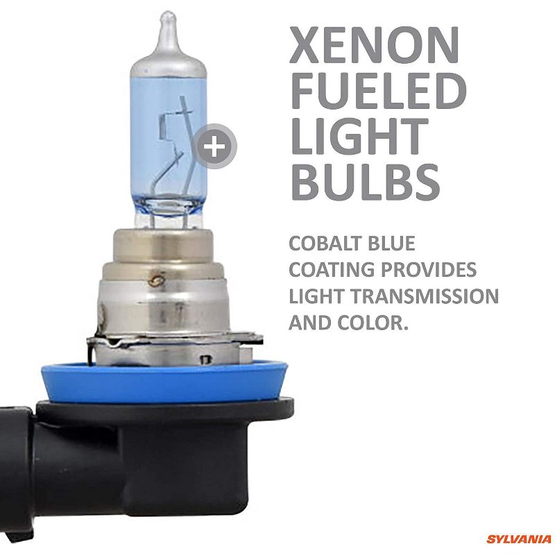 Sylvania H16SZ.BB2 High Performance SilverStar zXe H7 Halogen Fog Light Bulb HID Attitude and Xenon Fueled, White (2 Pack)