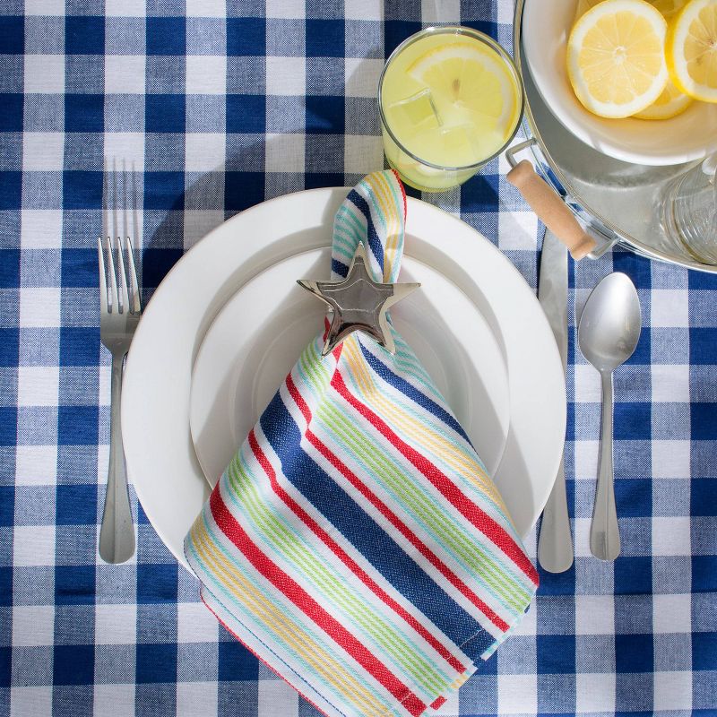 6pk Cotton Primary Striped Napkins - Design Imports