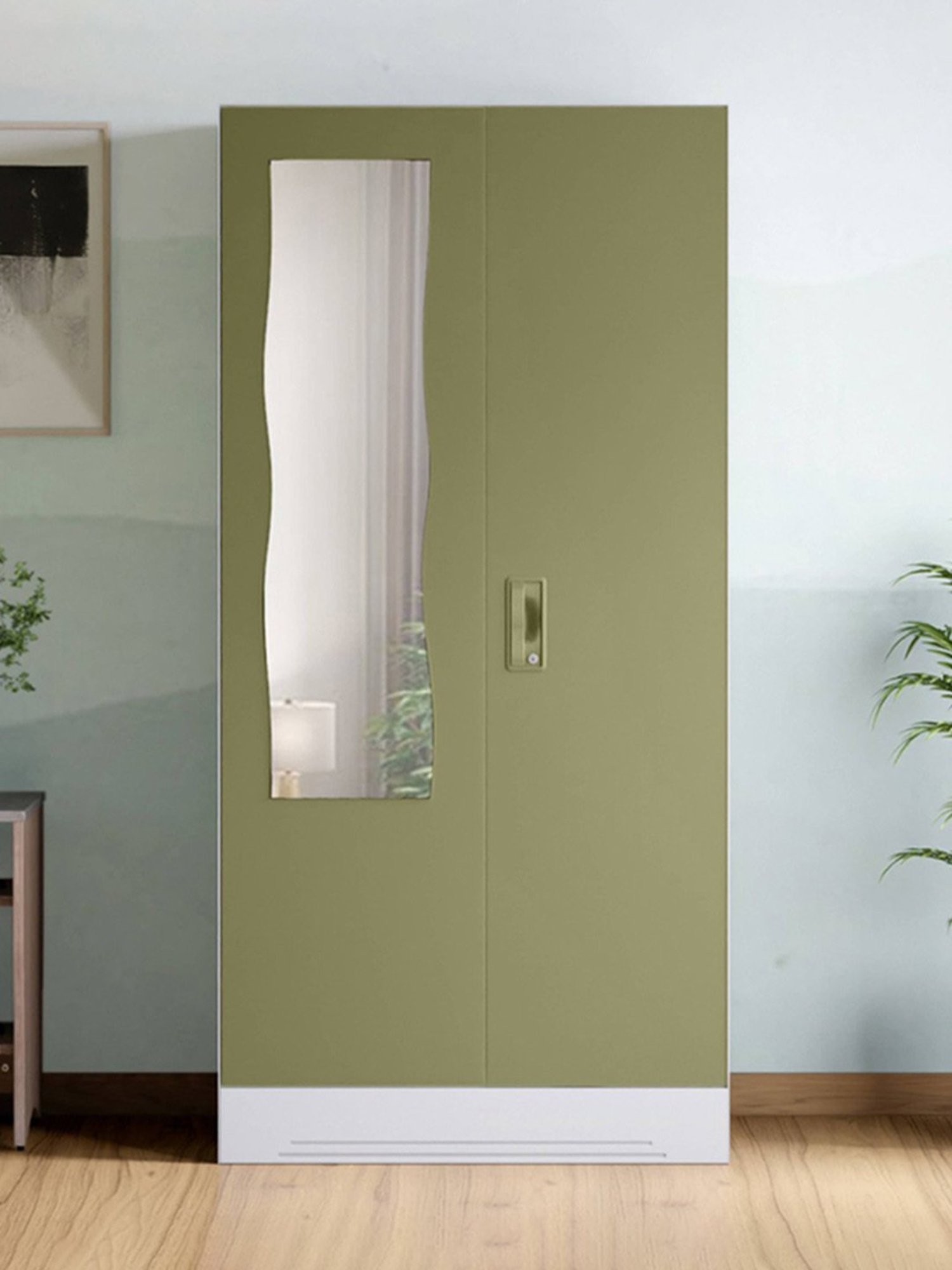 Godrej Interio Ewa Brown Engineered Wood 4 Door Wardrobe