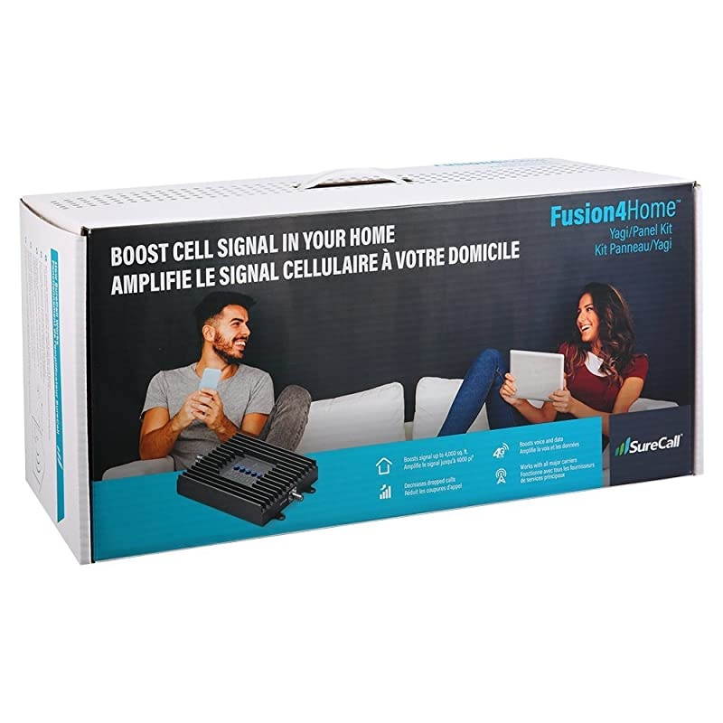 Fusion4Home Cell Phone Signal Booster for Home and Office - Verizon, AT&T, Sprint, T-Mobile 3G, 4G and LTE | Covers up to 4000 sq ft (SC-PolyH-72-YP-Kit),Fusion4Home Yagi/Panel