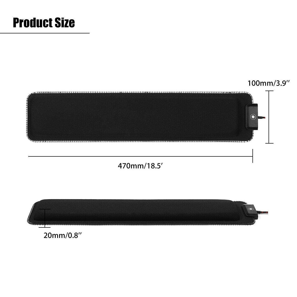 Gaming RGB Keyboard Pad Wrist Rest Pad Gamer LED Lighting Antislip Mouse Cushion Mat