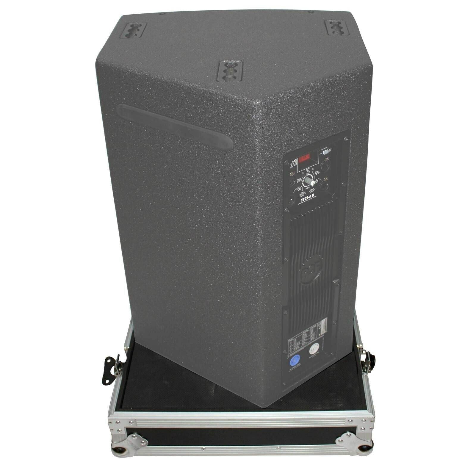 Fits 2x X-RCF-TT25-AX2W II High Definition Two-Way Speaker Flight Case with 4 inch Wheels