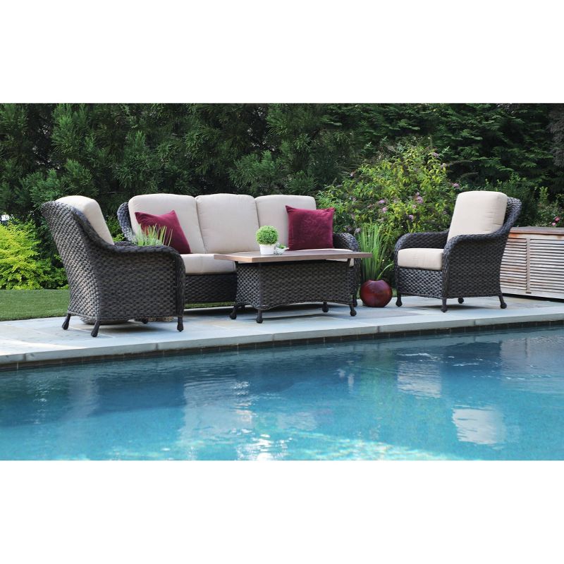 Sycamore 4pc Sunbrella Deep Seating Set Tan - Canopy Home and Garden