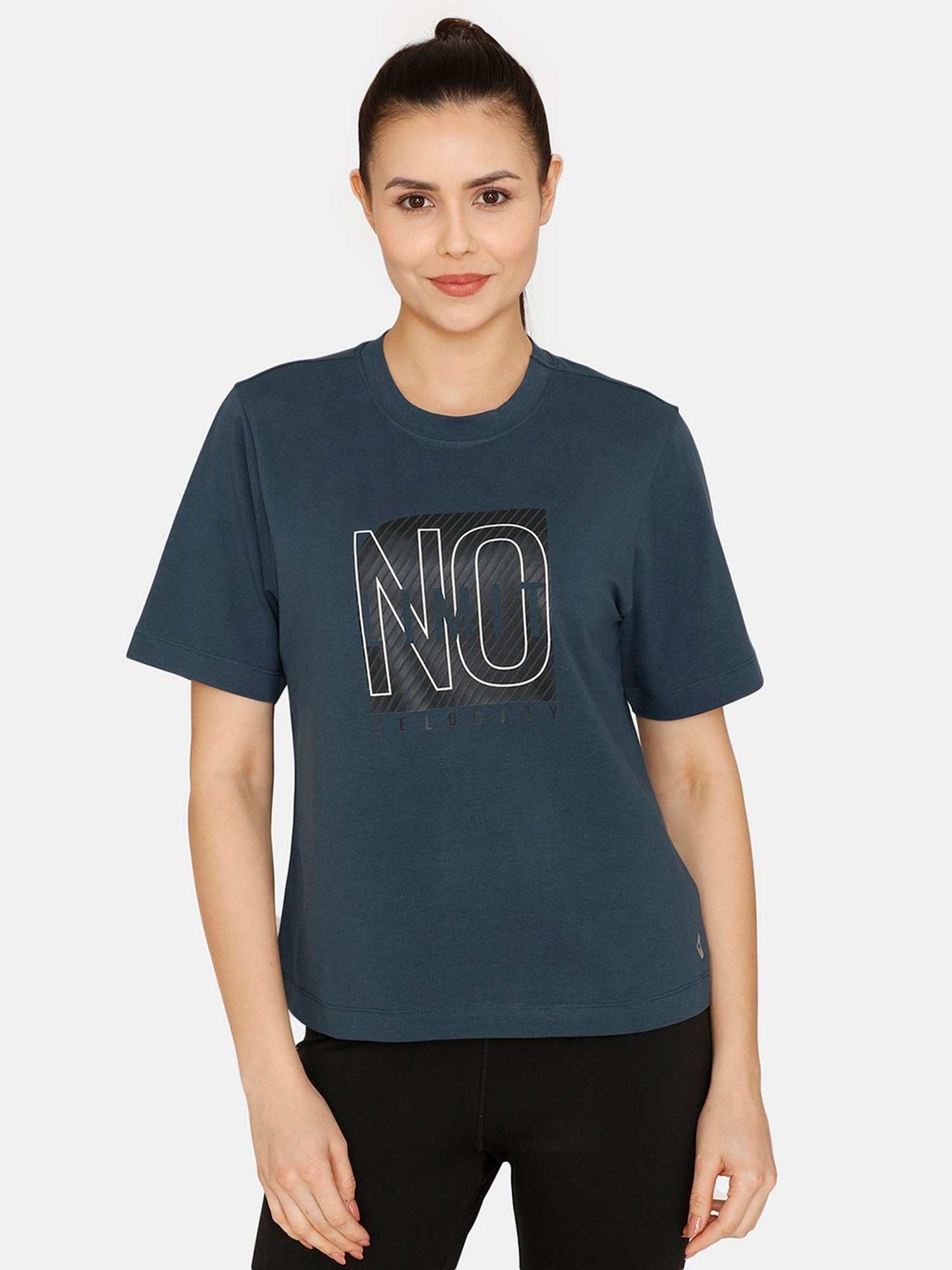 Zelocity by Zivame Blue Printed T-Shirt