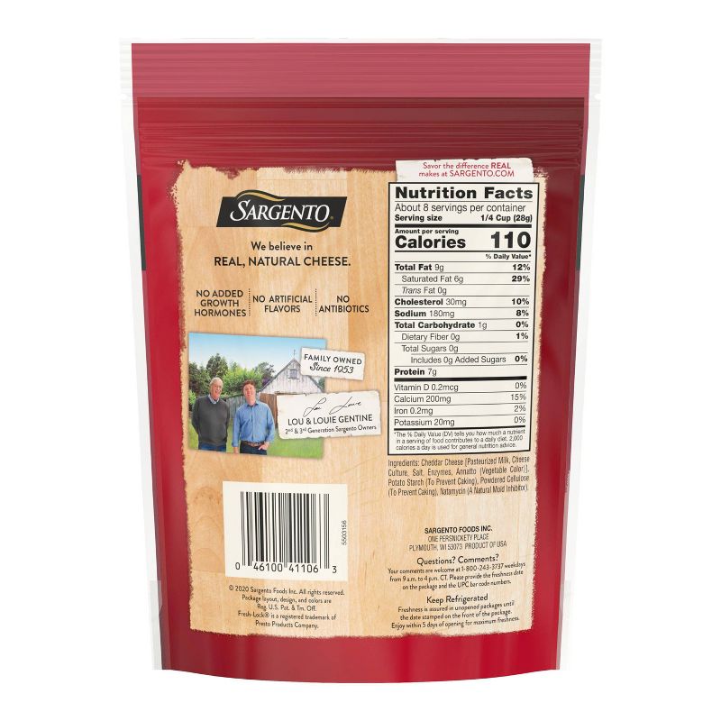 Sargento 4 State Natural Cheddar Shredded Cheese - 7.5oz