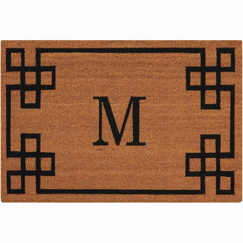 Nourison Elegant Entry "M" Natural Doormat EECMM 2' x 3'