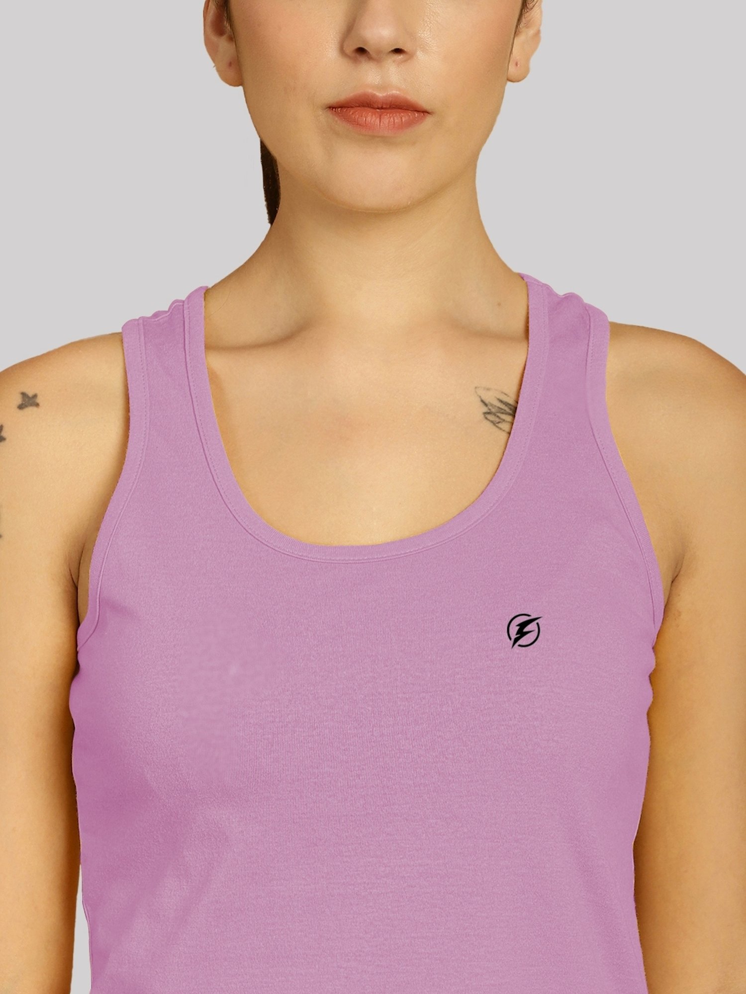 Friskers Purple & Blue Cotton Sports Tank Top - Pack Of 2