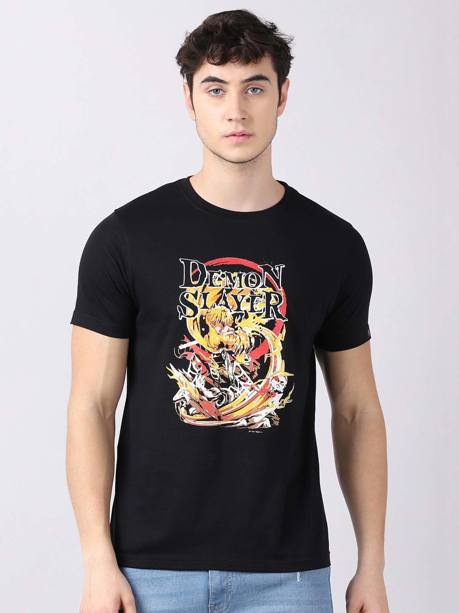 Bushirt Black Cotton Crew T-Shirt