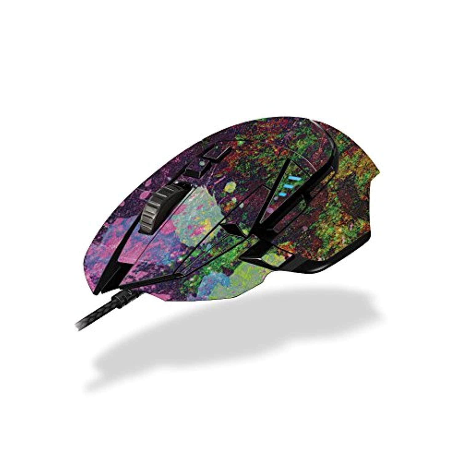 mightyskins skin compatible with logitech g502 proteus spectrum gaming mouse - paint drip | protective, durable, and unique vinyl wrap cover | easy to apply, remove | made in the u