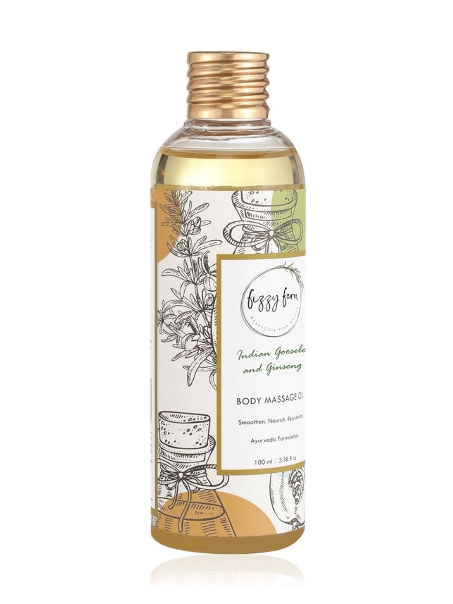 Fizzy Fern Indian Gooseberry & Ginseng Body Massage Oil - 100 ml