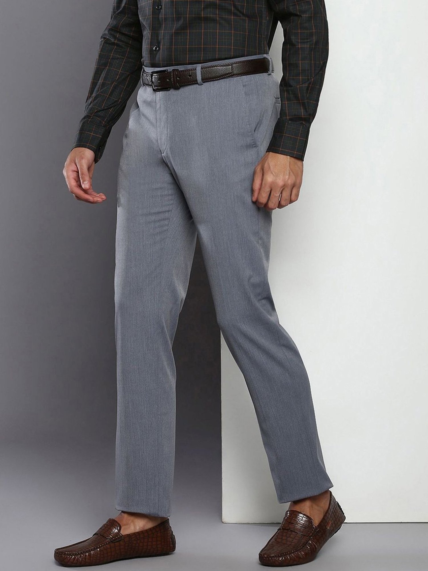 Tommy Hilfiger Light Grey Regular Fit Trousers