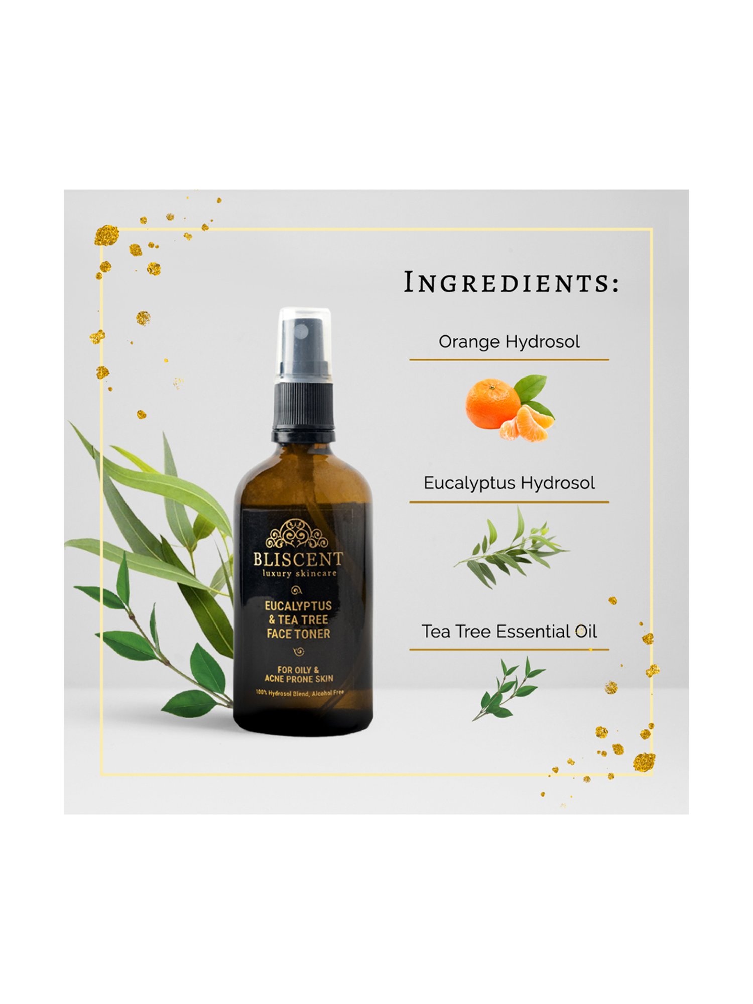 Bliscent Eucalyptus & Tea Tree Face Toner - 100 ml