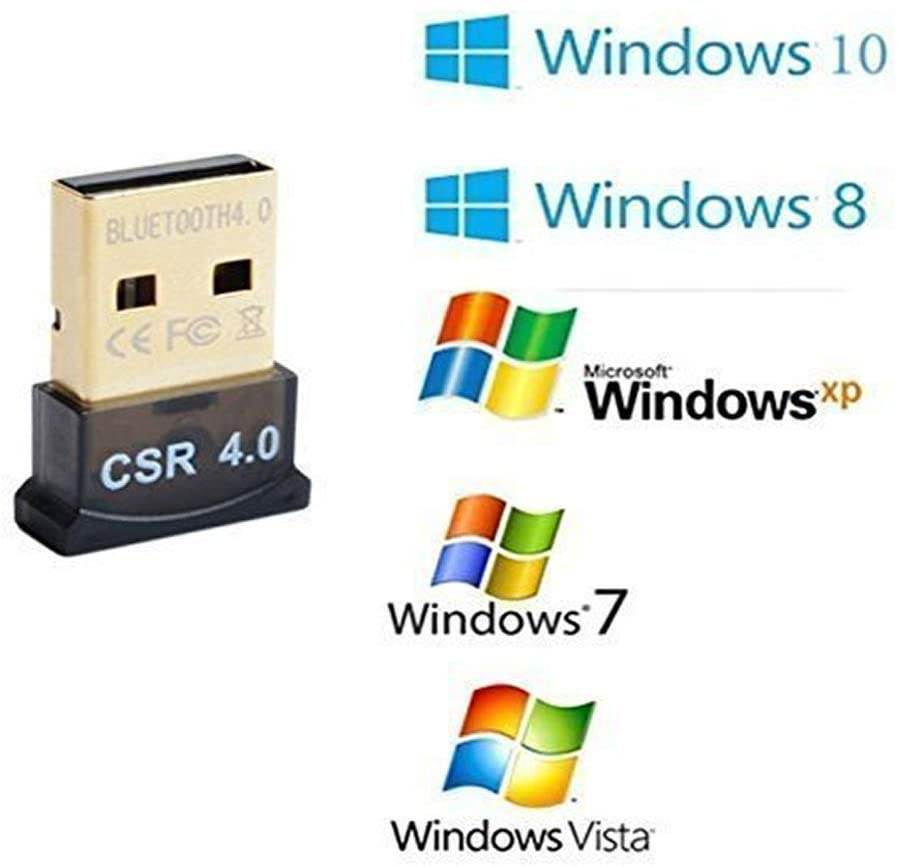 High Performance Bluetooth 4.0 Adapter, Wireless Bluetooth CSR 4.0 Dongle Adapter Compatible with Windows 10,8.1/8,7,Vista, XP, 32/64 Bit and Classic Bluetooth, Stereo Headset Compatible