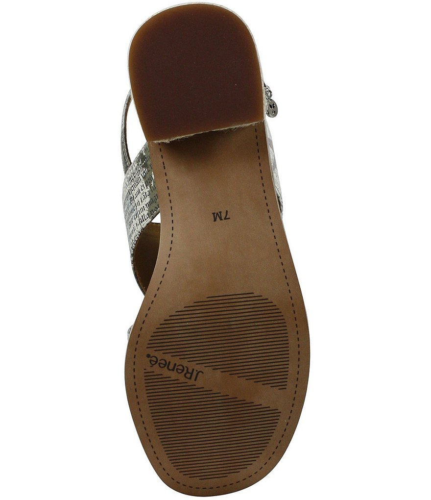 J. Renee Neela Printed Leather Espadrille Detail Sandals